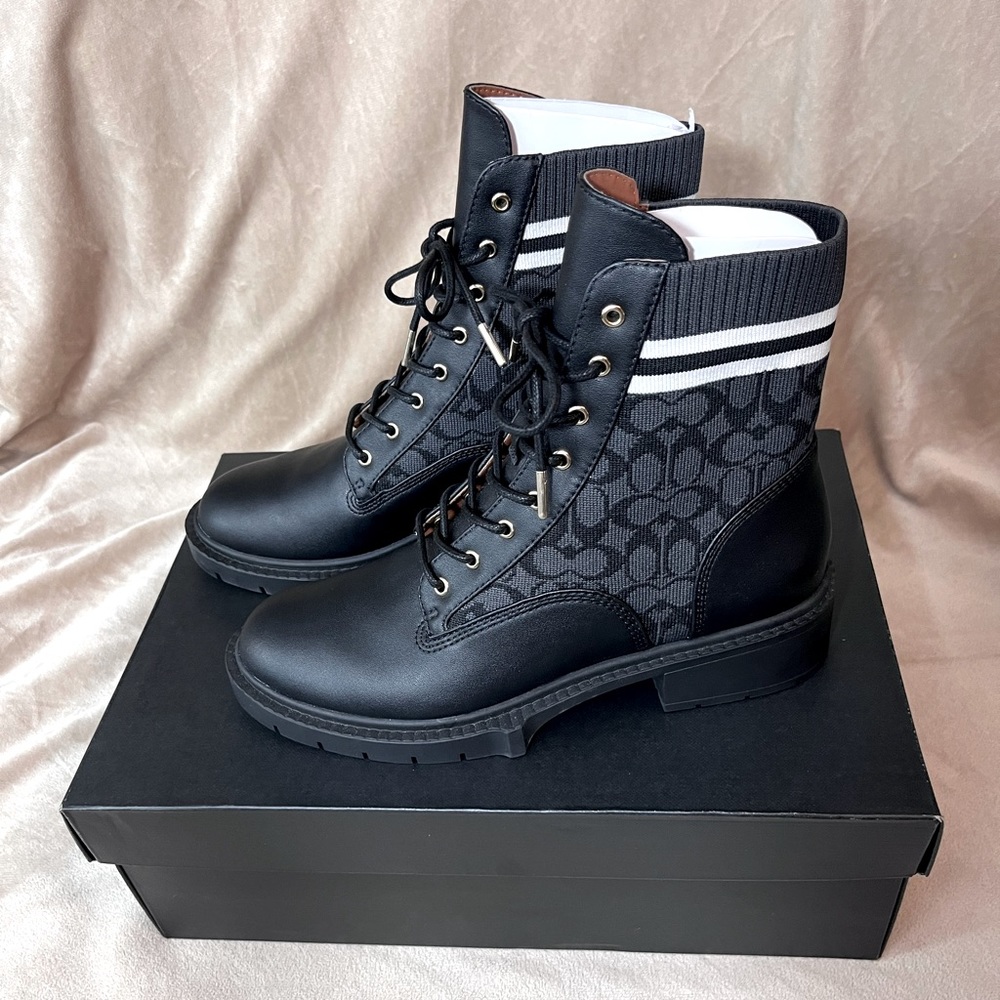 Coach Livia Bootie In Signature Knit